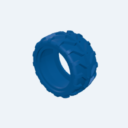 2x Wide, 3.5x Pitch Diameter Balloon Tire (Chevron Offroad Tread) thumbnail