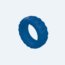 2x Wide, 5.5x Pitch Diameter Balloon Tire (Trapezoid Offroad Tread) thumbnail